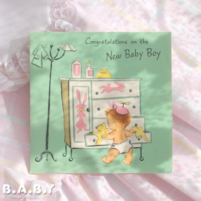 画像1: Baby Card / Congratulations on the New Baby Boy
