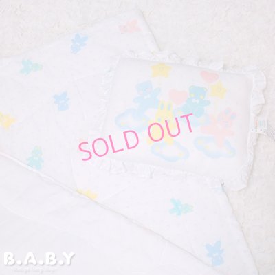 画像1: Pastel Baby Animals Comforter & Pillow Set