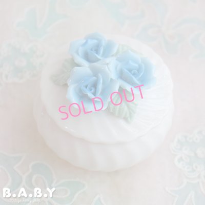 画像1: Blue Rose Trinket Box
