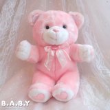 Satin Heart Pink Bear