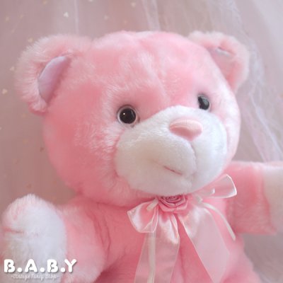 画像2: Satin Heart Pink Bear