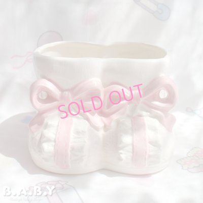 画像2: Frill Pink Baby Bootie Planter