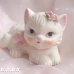 画像2: Pink Rose Cat Figurine (2)