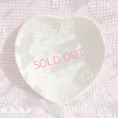 画像1: Pearl Ribbon Heart Bowl