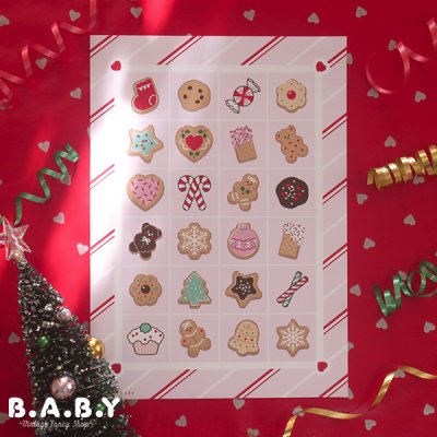 画像3: B.A.B.Yオリジナルアイテム / クリスマスアドベントカレンダー『Cookies for Santa❤️』