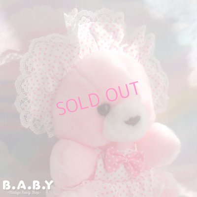 画像2: Dot Bonnet & Dress Pink Bear