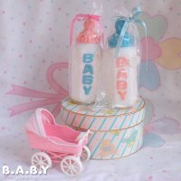 Girl & Boy Baby Bottle Candle