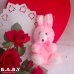 画像1: Lovely Pink Ornament Mini Bunny (1)