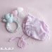 画像1: Newborn Lace Bonnet (1)