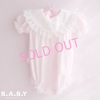 〔70サイズ / 3-9ヶ月〕Pink Lace Romper