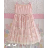 Flocked Star Lace Pink Petticoat