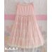画像1: Flocked Star Lace Pink Petticoat (1)