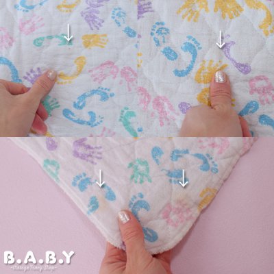 画像3: Foots & Hands Print Baby Blanket