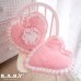 画像6: Pink Heart Ruffle Crochet Pillow 