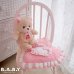 画像7: Pink Heart Ruffle Crochet Pillow 