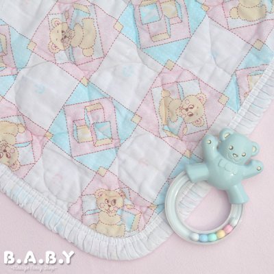 画像1: Baby Block Bear Doll Comforter
