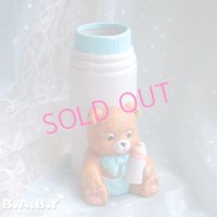 Baby Bear Blue Bottle Vase