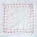 画像1: Valentine Cotton Hanky / Scalloped Flower Heart (1)