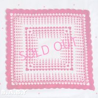 Valentine Cotton Hanky /  Square Full Heart