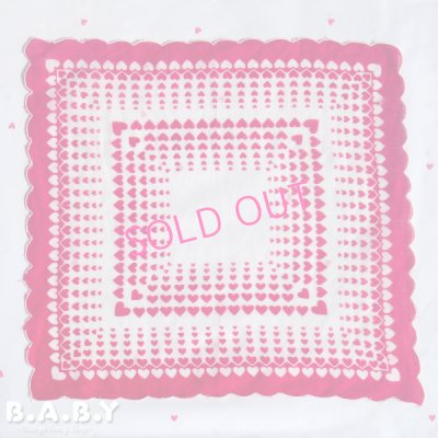 画像1: Valentine Cotton Hanky /  Square Full Heart