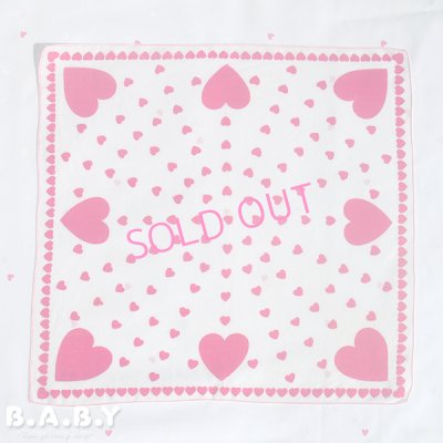 画像1: Valentine Cotton Hanky / Circle Heart