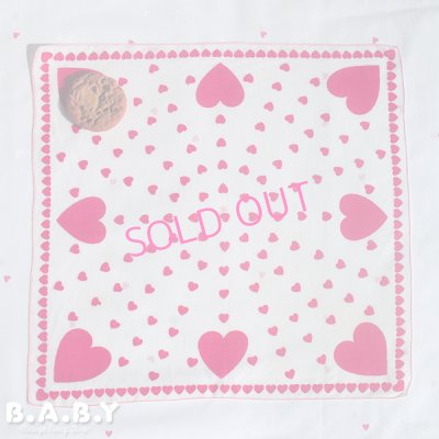 画像2: Valentine Cotton Hanky / Circle Heart