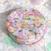 画像1: Candy Heart Round Tin Box (1)