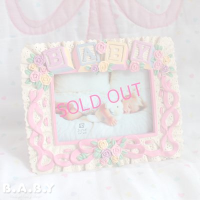 画像1: Romantic Baby Photo Frame / Pink