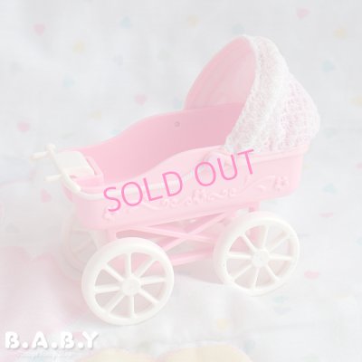 画像1: Barbie Kelly Doll Tiny Steps Pink Baby Buggy Carriage Stroller