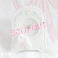 Rose & Baby Shoes Ceramic Clock