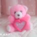 画像1: Heart Frame Pink Mini Bear (1)