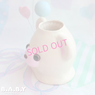画像2: Bear Balloon Vase / White
