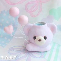 Bear Balloon Vase / Lavender