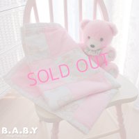 Bear × Pink Waffle Blanket