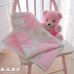 画像1: Bear × Pink Waffle Blanket (1)