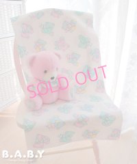 Colorful Ribbon Bear Cotton Blanket