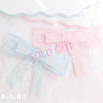 画像1: Princess Bow Wood Shelf / Pink or Blue