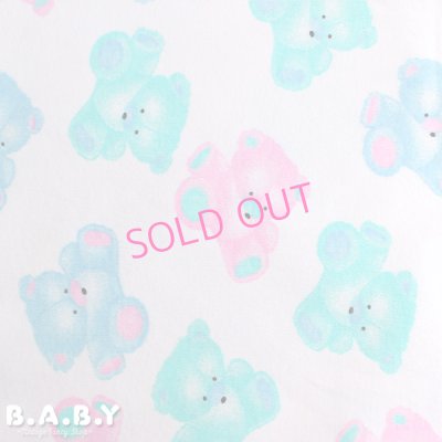 画像2: Blue Pink Mint Bear Cotton Knit Blanket