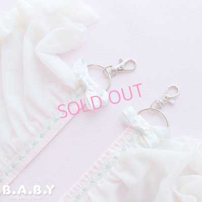 画像2: CellPhone Shoulder Strap / Blue Heart Ribbon × Whip Cream