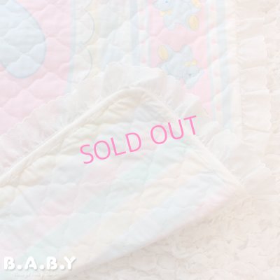 画像3: That's Our Baby Pastel Bear Quilt Blanket