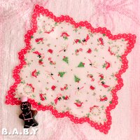 Christmas Cotton Hanky / Scallop Snowman Dance