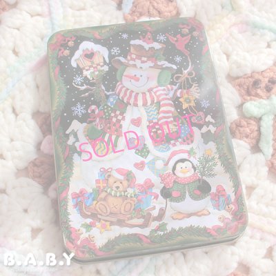 画像4: Snowman Rectangle Tin Box