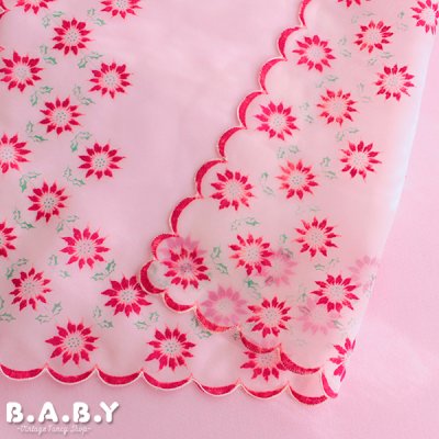 画像3: Christmas Sheer Hanky / Scallop Frocked Poinsettia