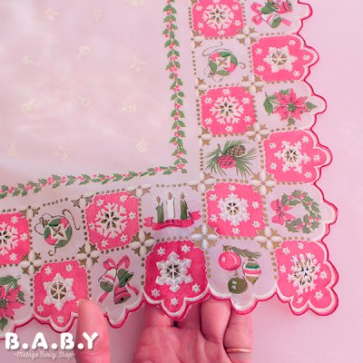 画像2: Christmas Cotton Hanky / Scallop Candle