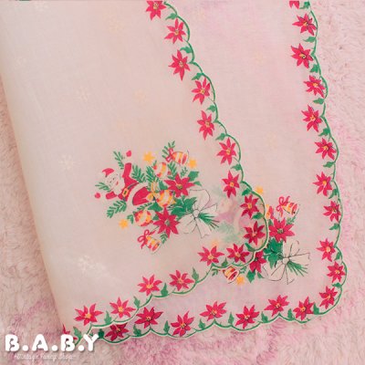 画像3: Christmas Cotton Hanky / Snow SantaClaus