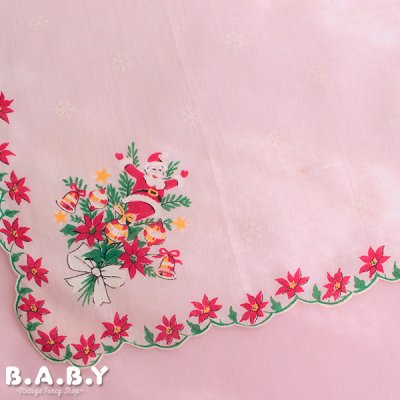 画像2: Christmas Cotton Hanky / Snow SantaClaus