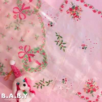 画像4: Christmas Sheer Hanky / Scallop Wreath