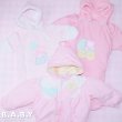 画像6: 〔60サイズ / 0-6ヶ月〕Quilting Baby Pink Bear All-in-one (6)