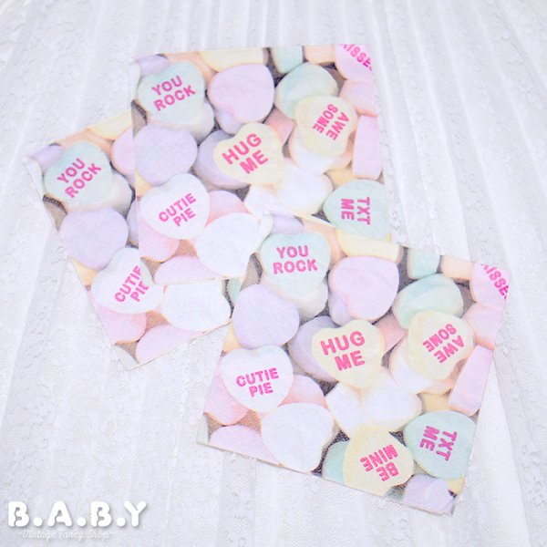 画像1: Paper Napkin / Candy Hearts   (1)