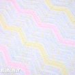 画像2: Pink& Yellow Zigzag Knit Blanket (2)